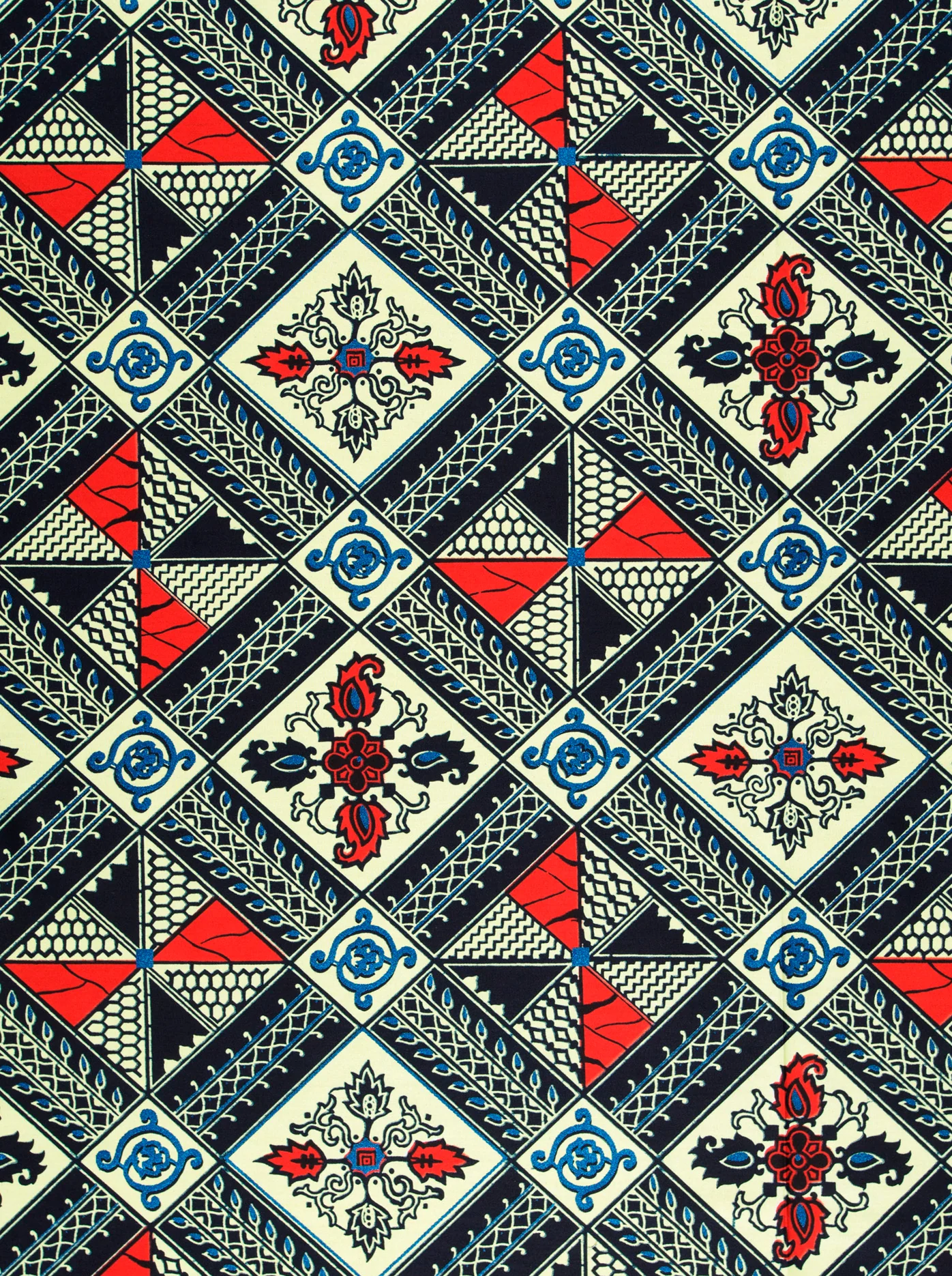 Wax Hollandais | VL00014.398 | Royal Blue Embellished - Image 3