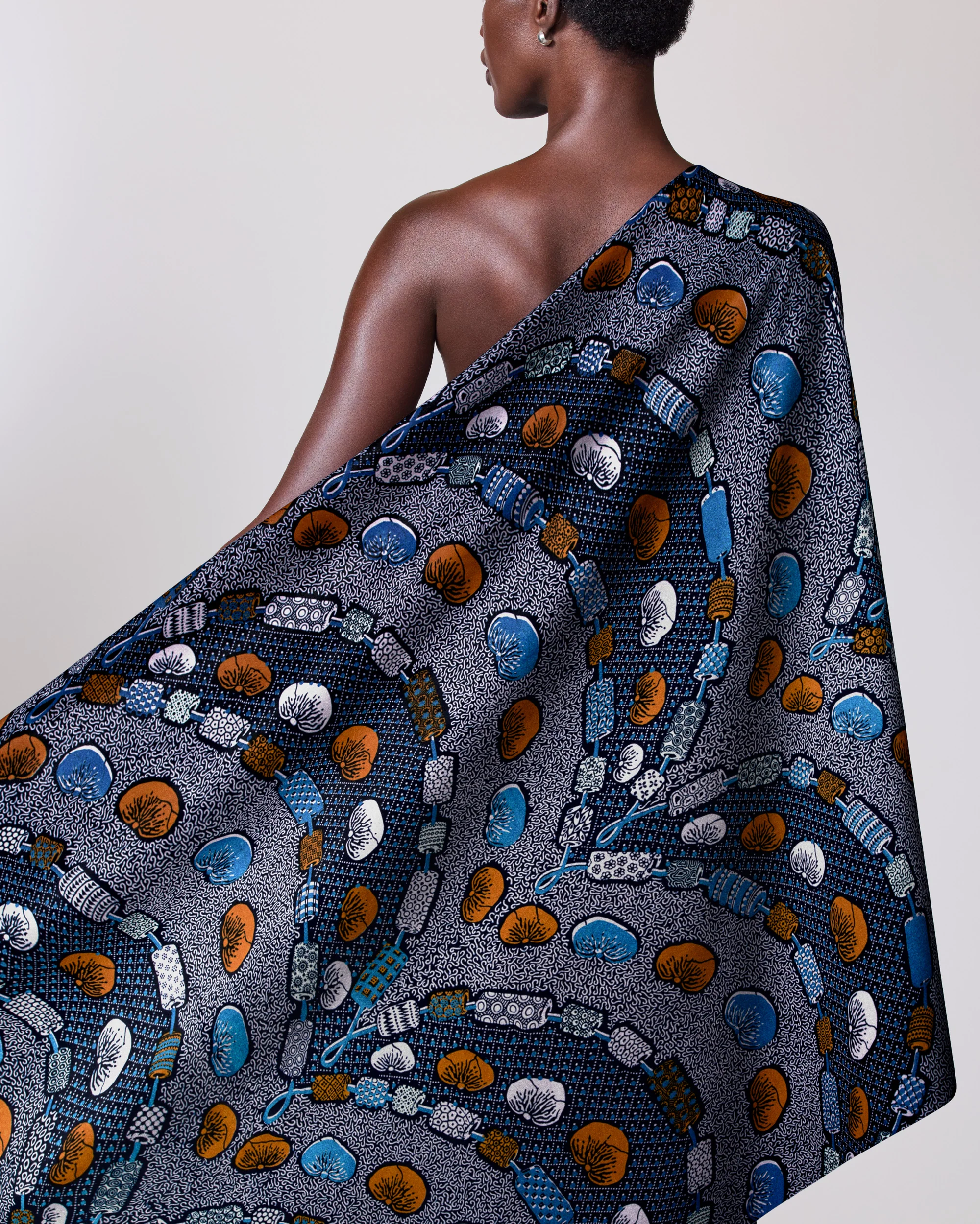 Wax Hollandais | VL00792.277 | Royal Blue Embellished - Image 2