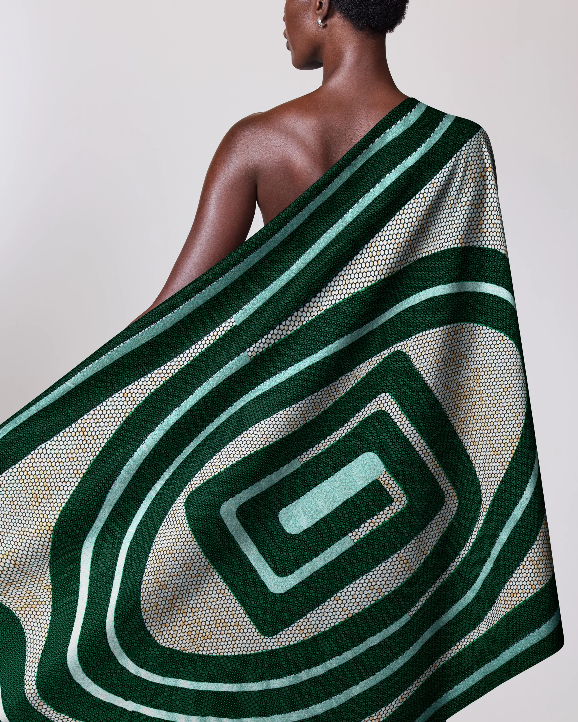 Wax Hollandais | VLA0196.127 | Pastel Green Embellished - Image 2