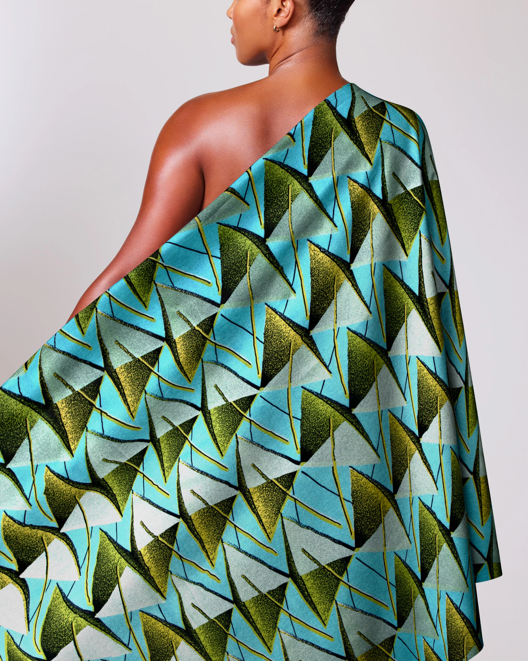 Wax Hollandais | VLW4168.020 | Pastel Green Embellished - Image 2