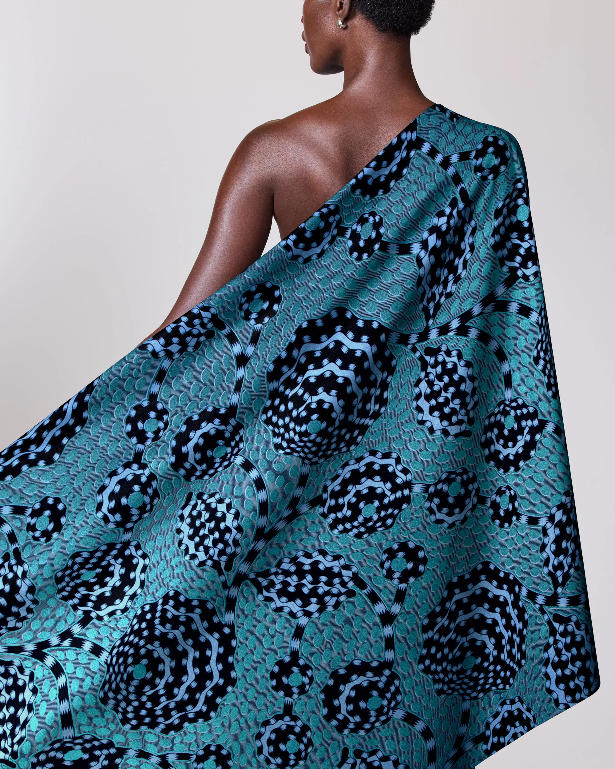 Wax Hollandais | VLW5069.001 | Blue Embellished - Image 2