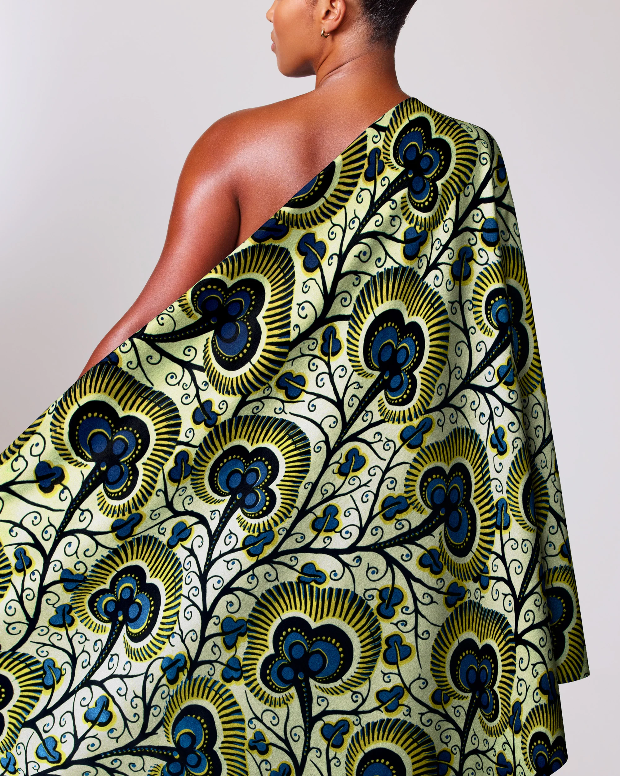 Wax Hollandais | VLW7374.013 | Royal Blue Embellished - Image 2