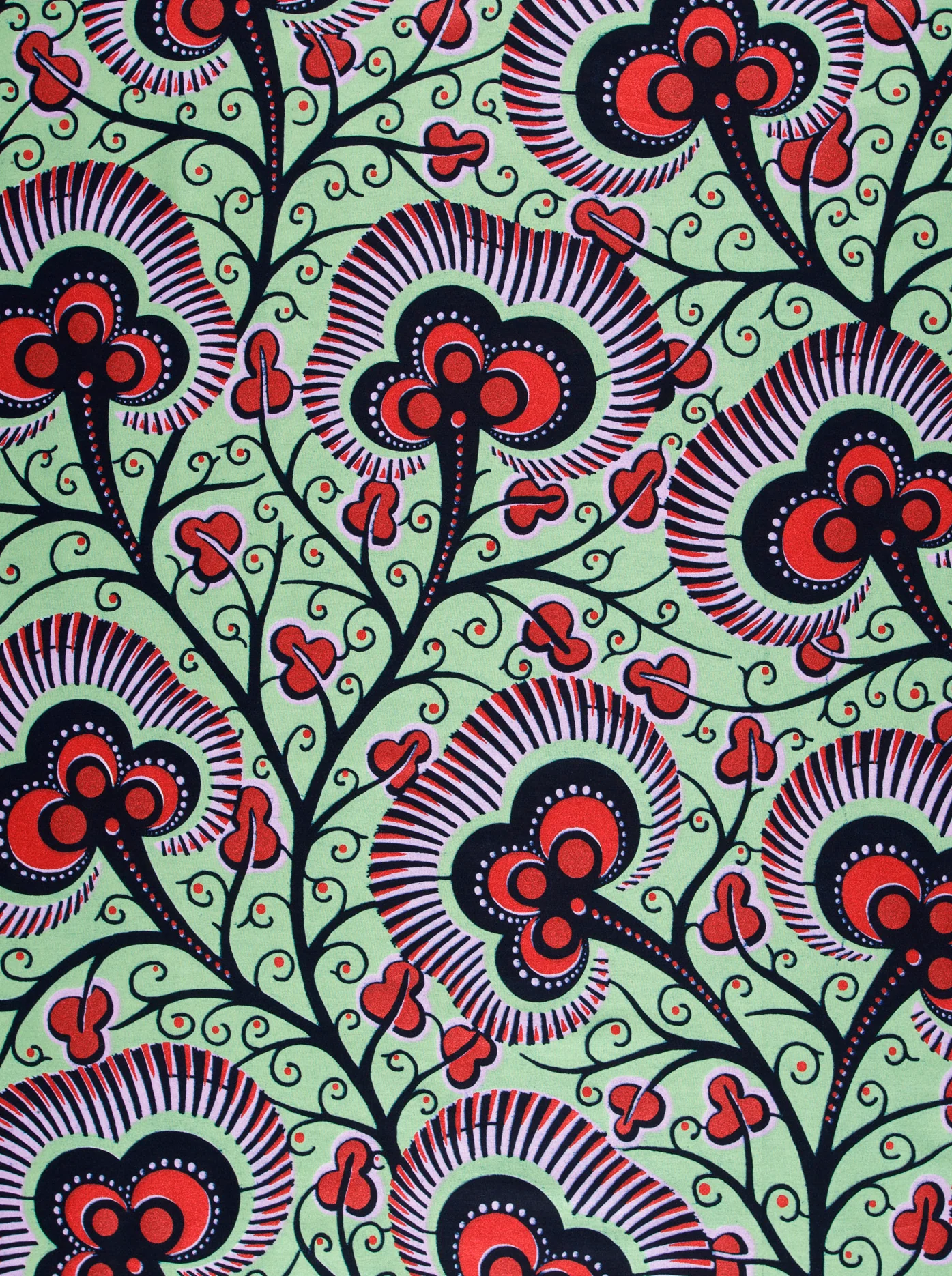 Wax Hollandais | VLW7374.014 | Red Embellished - Image 3