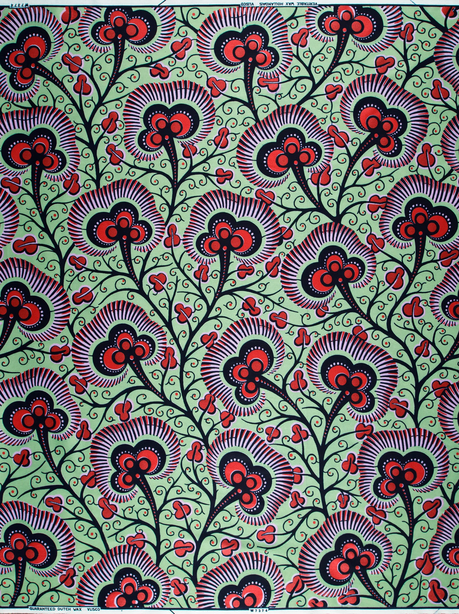 Wax Hollandais | VLW7374.014 | Red Embellished - Image 4